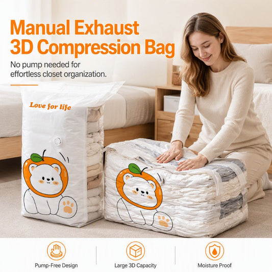 🧺 LIMITED-TIME 50% OFF! ✨Space-Saving Vacuum Storage Bags👕– Pump-Free, Durable 🧳