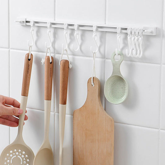 ⏳🔥LIMITED-TIME 50% OFF! ⏰🪝 No-Drill Sliding Track Hooks – Space-Saving Storage🛍️