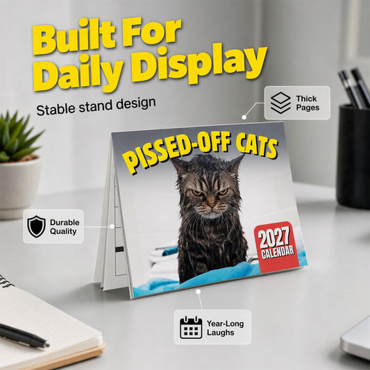 ⏳🔥LIMITED-TIME 50% OFF! 🐱 Funny Cat Calendar – 12 Months of Sassy Cat Humor