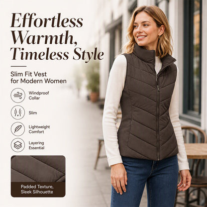 🥳2026 HOT SALE🥳💞50K+ SOLD!｜Women's Quilted Stand Collar Puffer Vest💗 Cozy Without Bulk