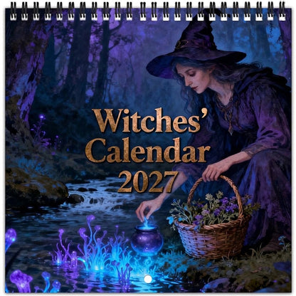 🔮LIMITED-TIME 50% OFF! 🌙 Mystical Witches Calendar 2027 | 12-Month Mystical Witch Calendar, Enchanted Forest Hanging Wall Planner for Wicca, Witchcraft & Magic Lovers