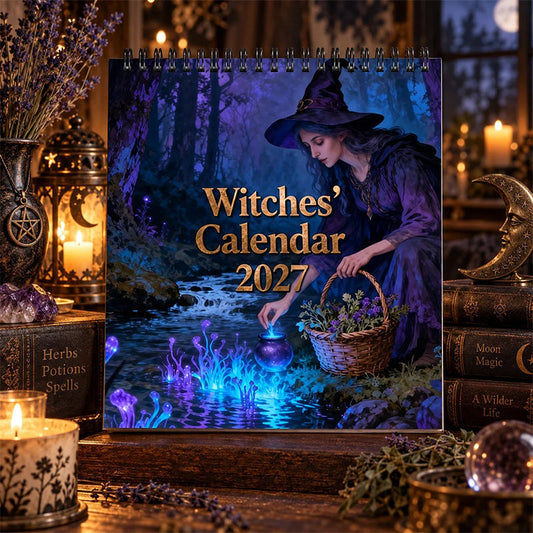 🔮LIMITED-TIME 50% OFF! 🌙 Mystical Witches Calendar 2027 | 12-Month Mystical Witch Calendar, Enchanted Forest Hanging Wall Planner for Wicca, Witchcraft & Magic Lovers