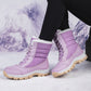 Women's Waterproof Plush-Lined Mid-Calf Snow Boots