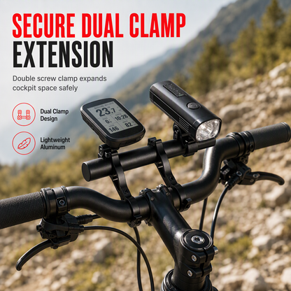 🚴 LIMITED-TIME 50% OFF! ⚙️ Aluminum Alloy Bicycle Handlebar Extender – Sturdy, Expandable, Anti-slip ✨