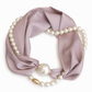 📿 50% off 🧣 Pearl Scarf Necklace – Timeless Elegance, Adjustable Bow & Piercing-Free Jewellery 🤍