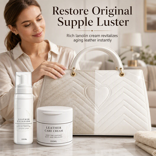 💥LAST DAY SPECIAL PRICE👜✨50% OFF!✨Professional Luxury Leather Cleaner and Nourishing Care Cream Set