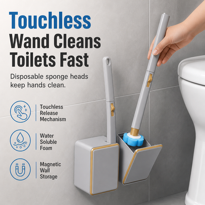 🔥50% OFF!!📢50K+ SOLD!🚽 Wall-Mounted Disposable Toilet Brush Set – Dissolvable Scented Refill Heads, Keep Bathroom Cleaning Tidier & More Convenient ✨