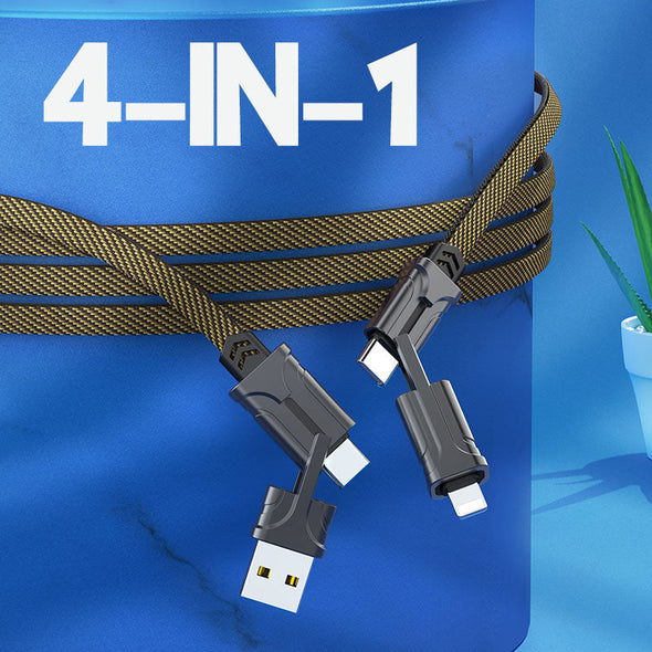4-in-1 Nylon Braided Fast Charging Cable – verginy