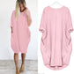 2023 New In💝10 Colors Women Casual Loose Pocket Long Sleeves Dress