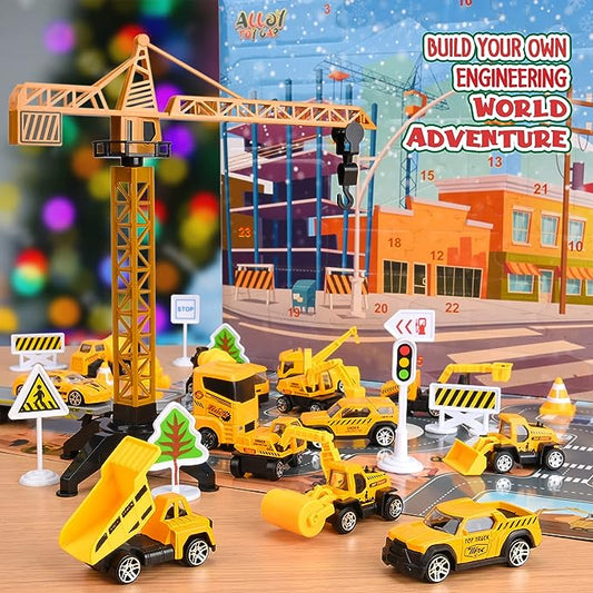 Construction Engineering Vehicle Advent Calendar For Christmas