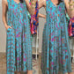 Vintage Floral Print Loose Sleeveless Jumpsuit-free shipping