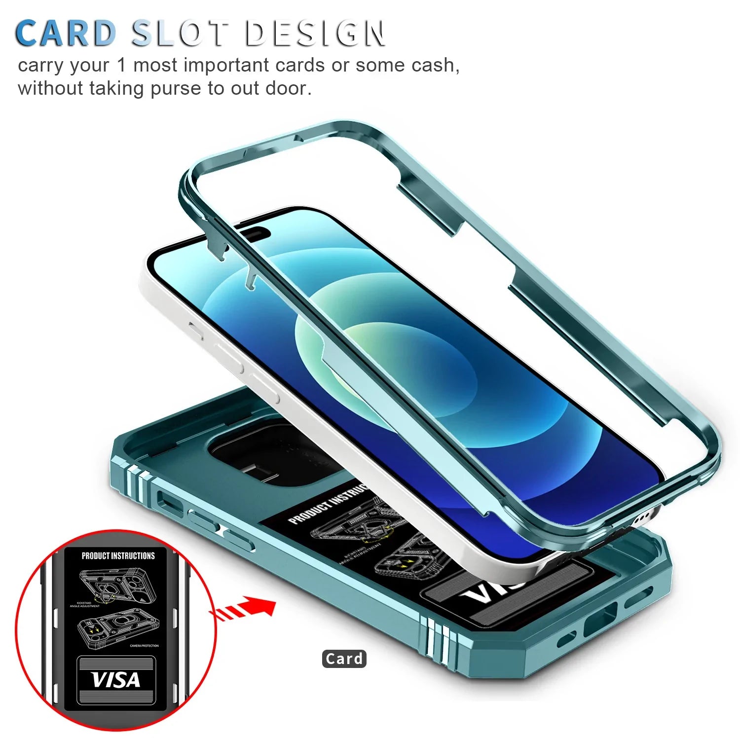 Magnetic Car Finger Ring 3-in-1 Phone Case-6