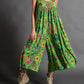 Vintage Floral Print Loose Sleeveless Jumpsuit-free shipping