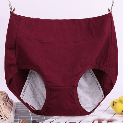 🔥High Waist Plus Size Cotton Antibacterial & Leak-Proof Physiological Underwear