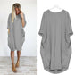 2023 New In💝10 Colors Women Casual Loose Pocket Long Sleeves Dress