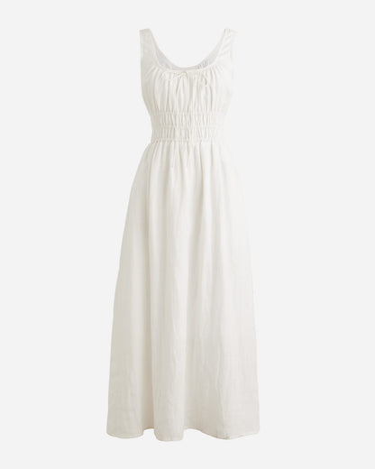 2023 Glamorous Flamboyant Gathered Linen Dress